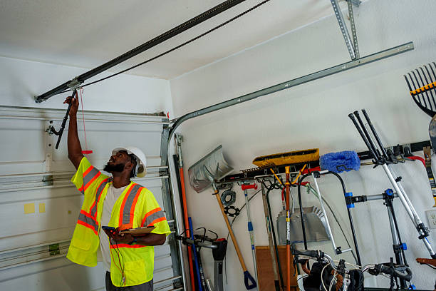 Professional Garage Door Roller Replacement technician working in Spring Lake, MI